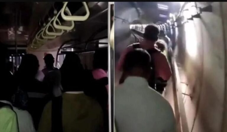 खराबी के चलते टनल में फंसी मेट्रो